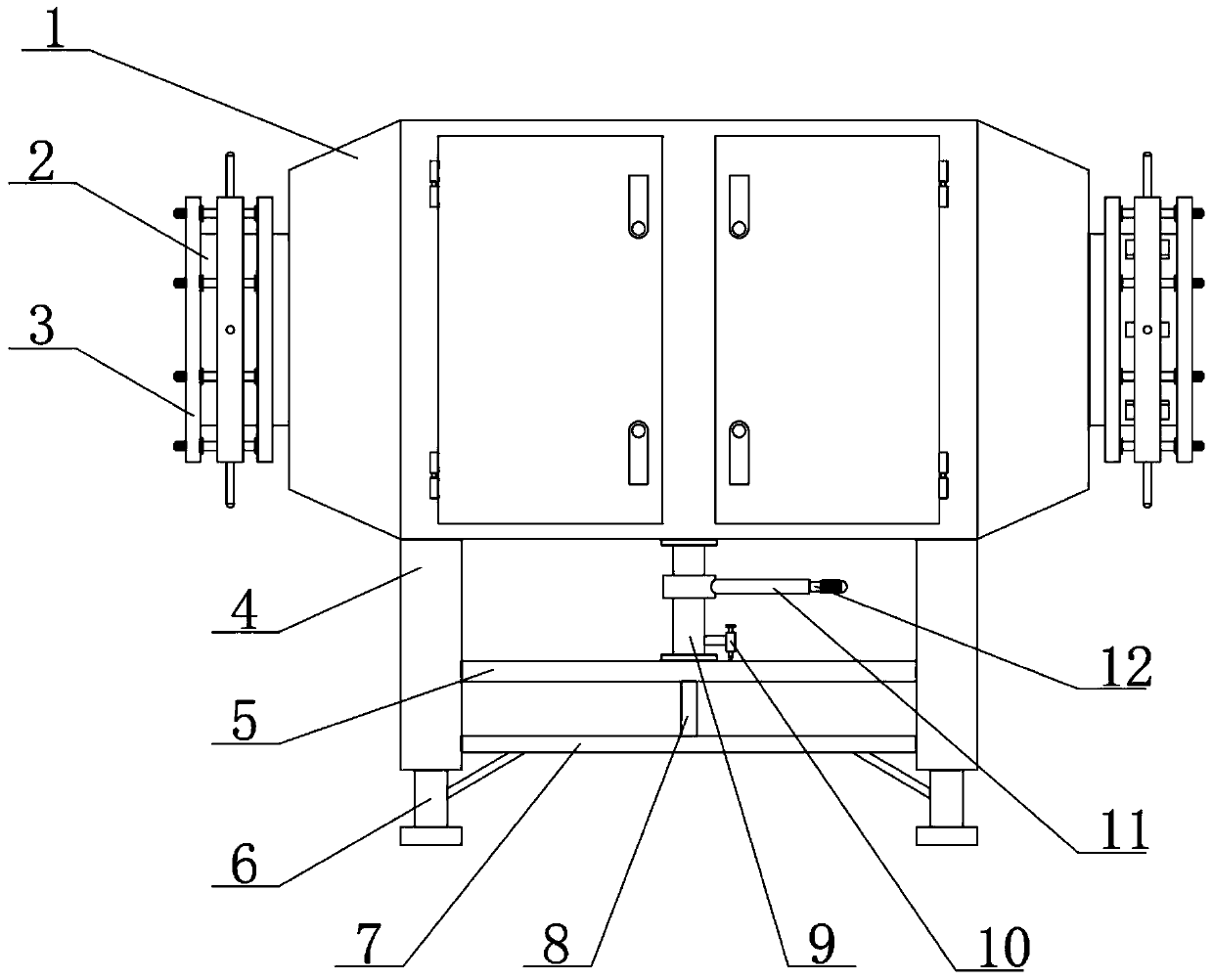 Waste gas treatment environment-friendly box