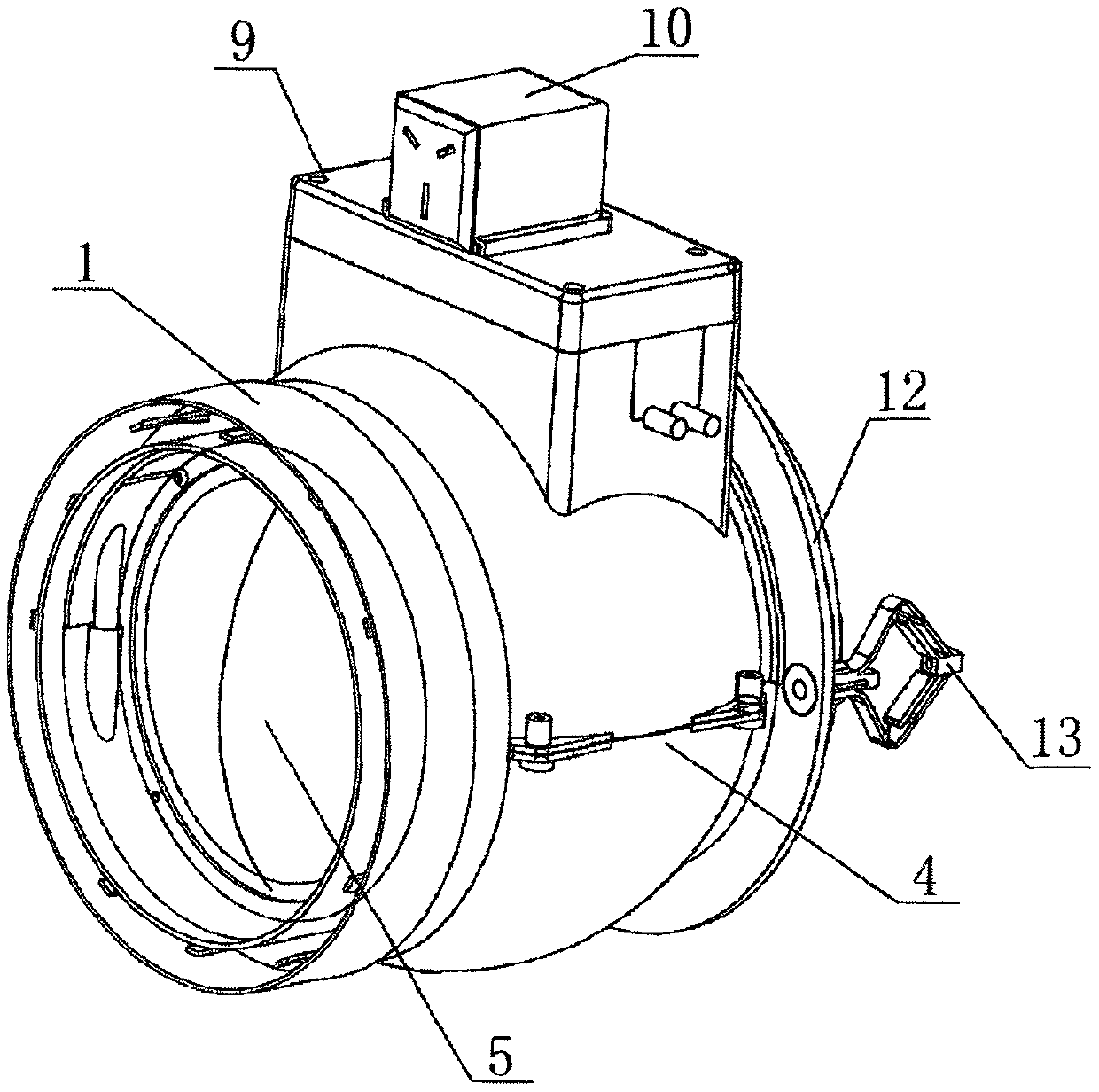 Flue electric check valve