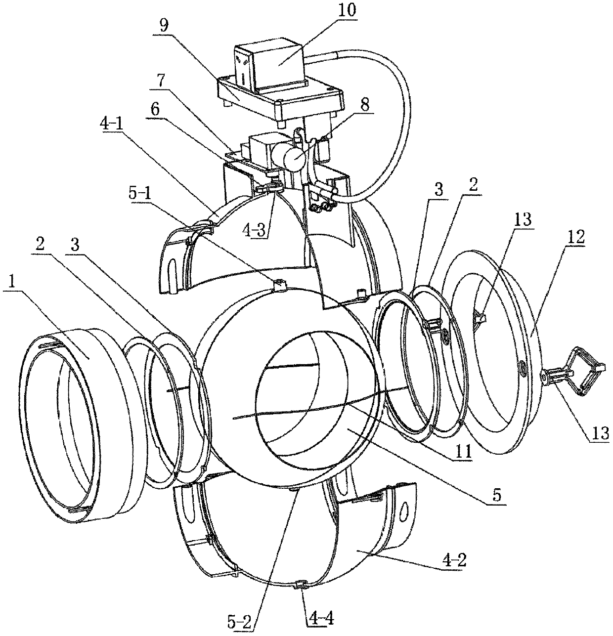 Flue electric check valve