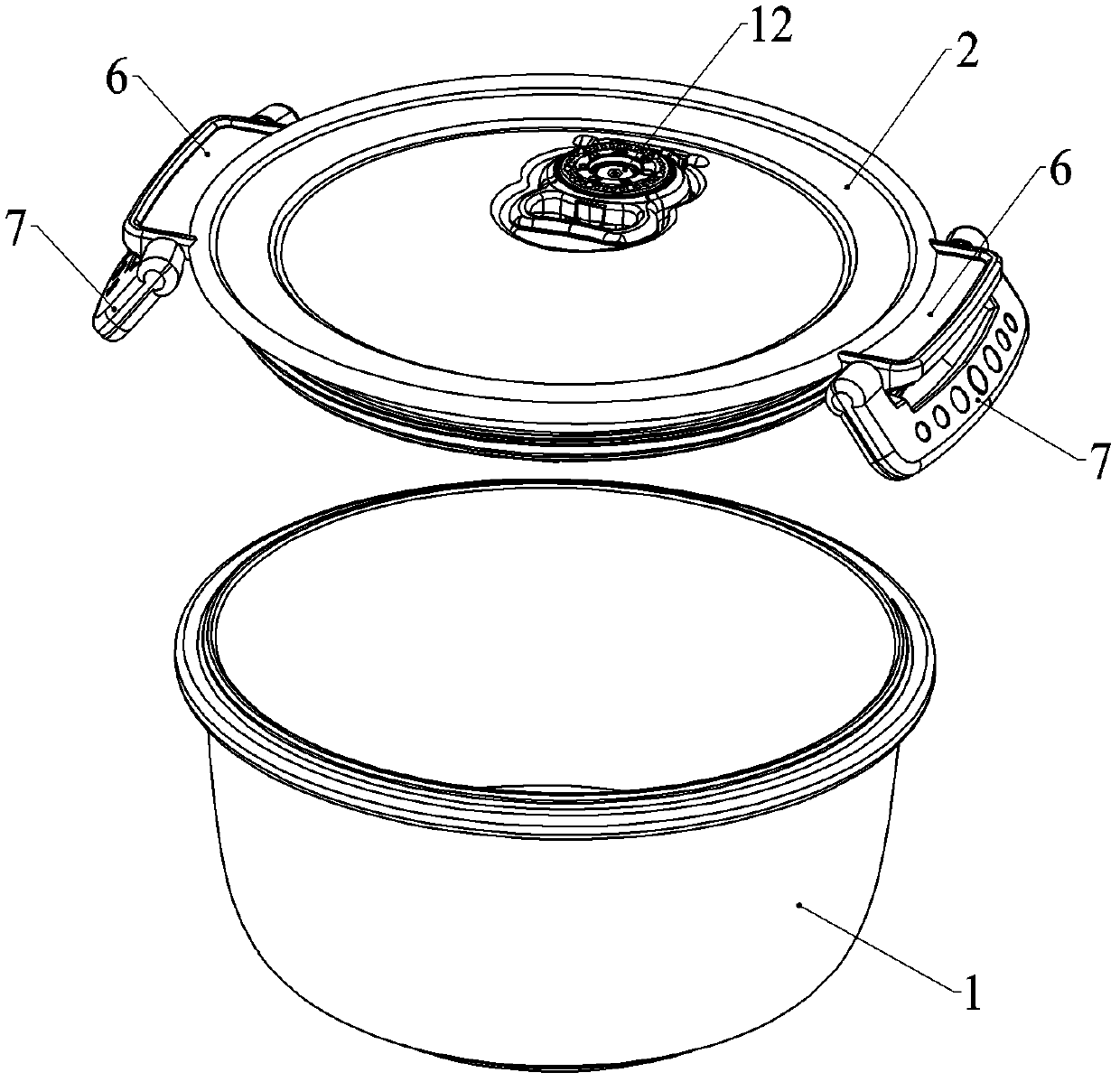 Sealing anti-scalding type microwave fresh-keeping ceramic container