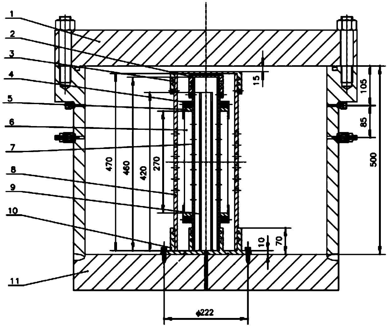 An experimental device and evaluation method for performance testing of expandable screens