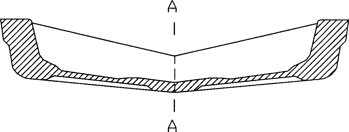 Method for producing dissymmetrical die forging