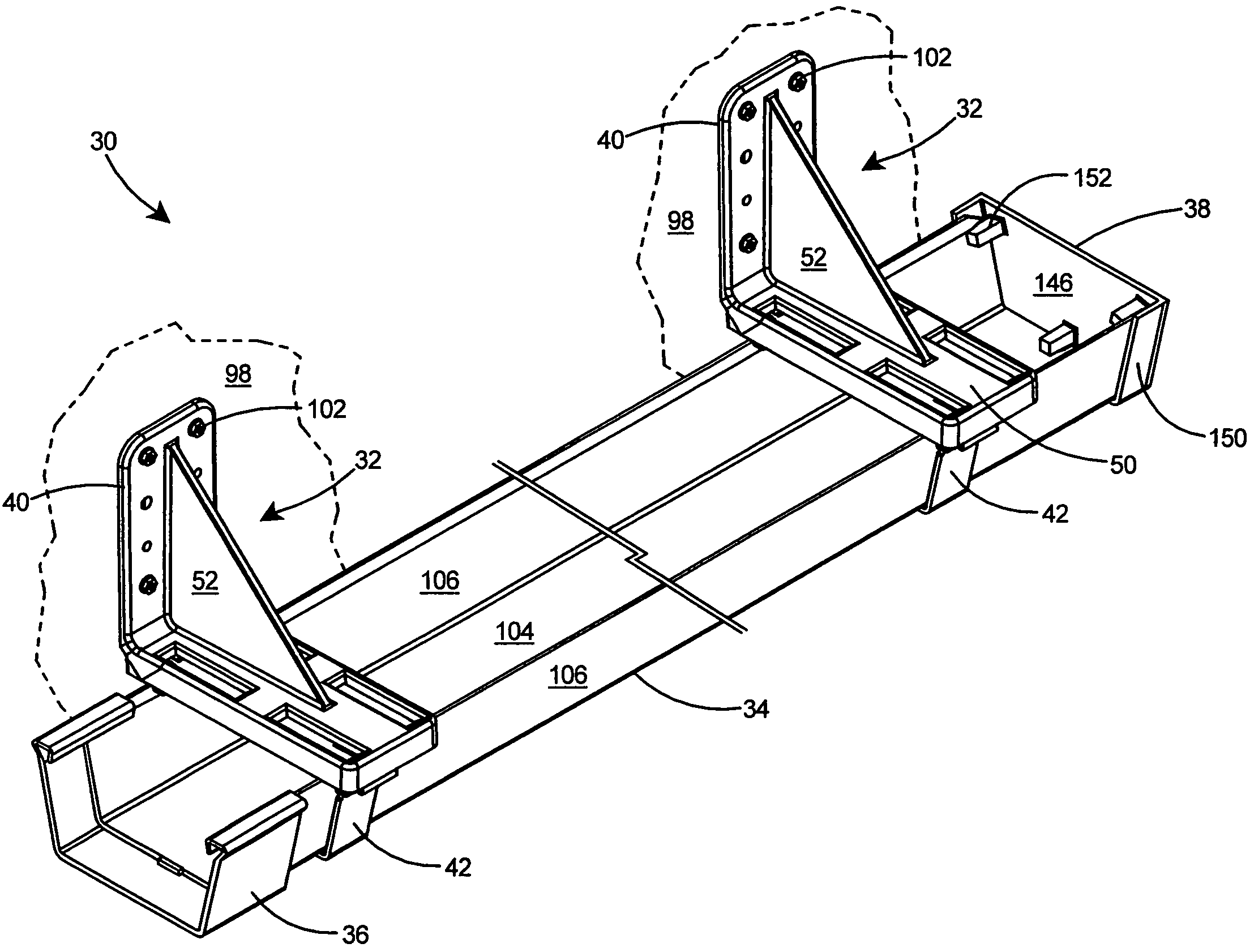 Cable support assembly for minimizing the bend radius of cables