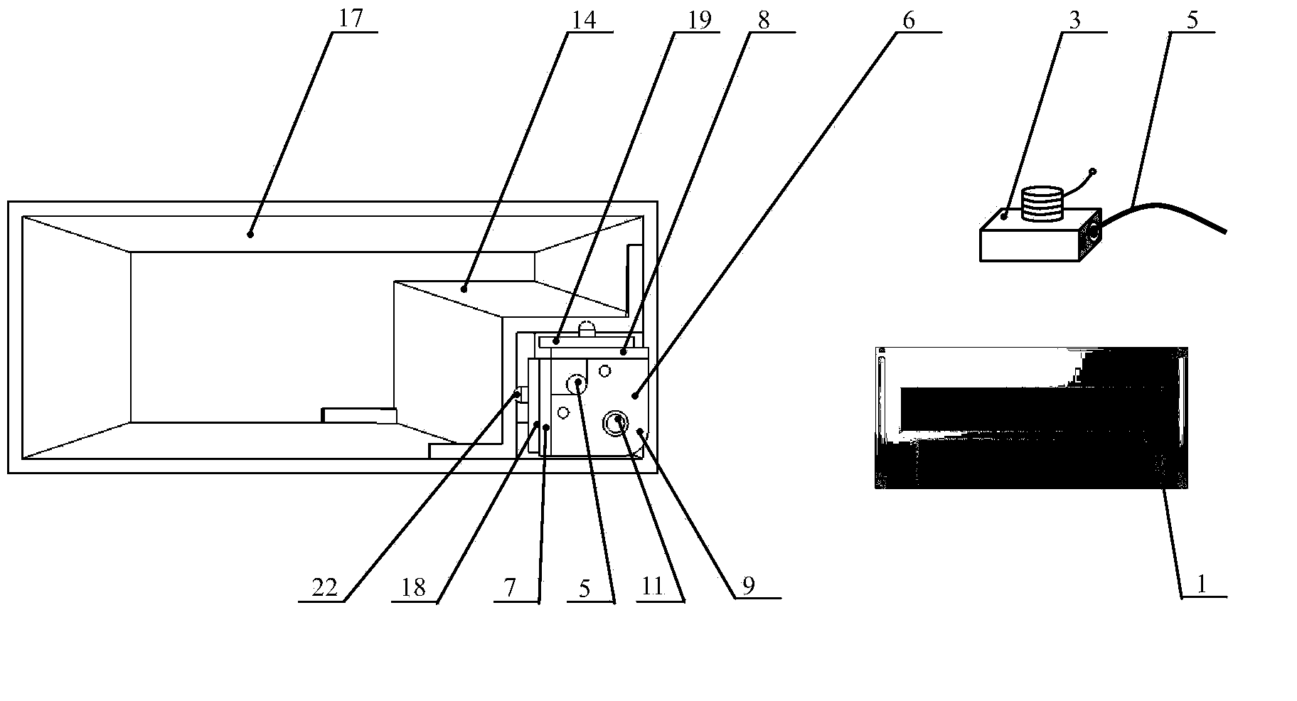 Ultrasonic phased array detection system for transitional circular arc inside cavity