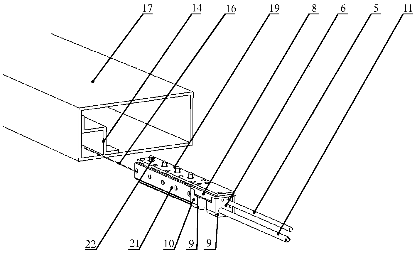 Ultrasonic phased array detection system for transitional circular arc inside cavity