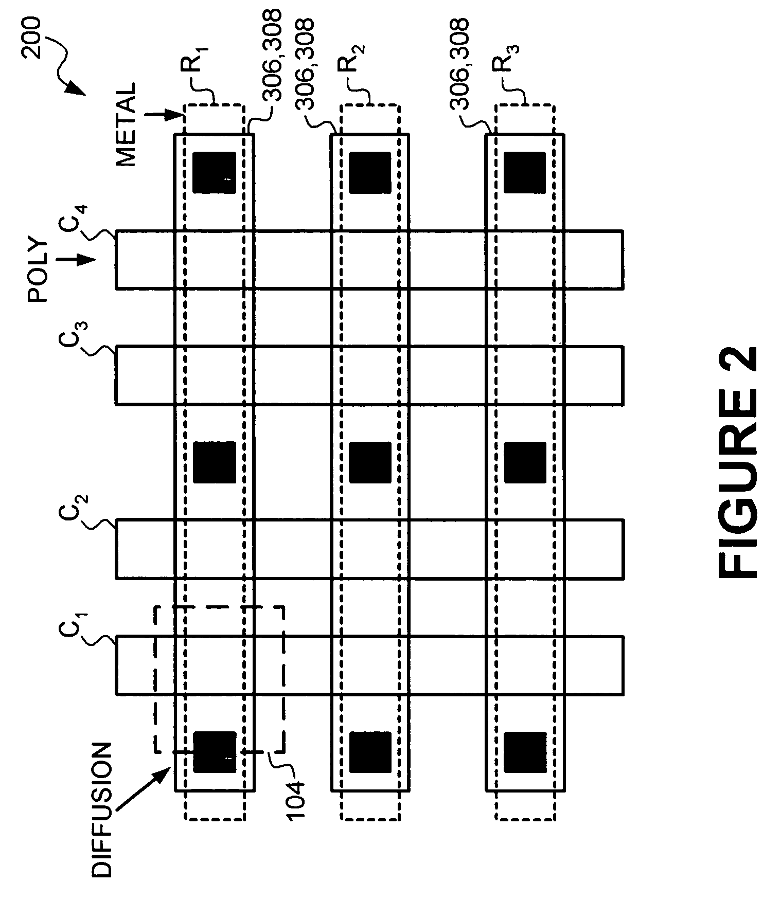 High density semiconductor memory cell and memory array using a single transistor and having counter-doped poly and buried diffusion wordline