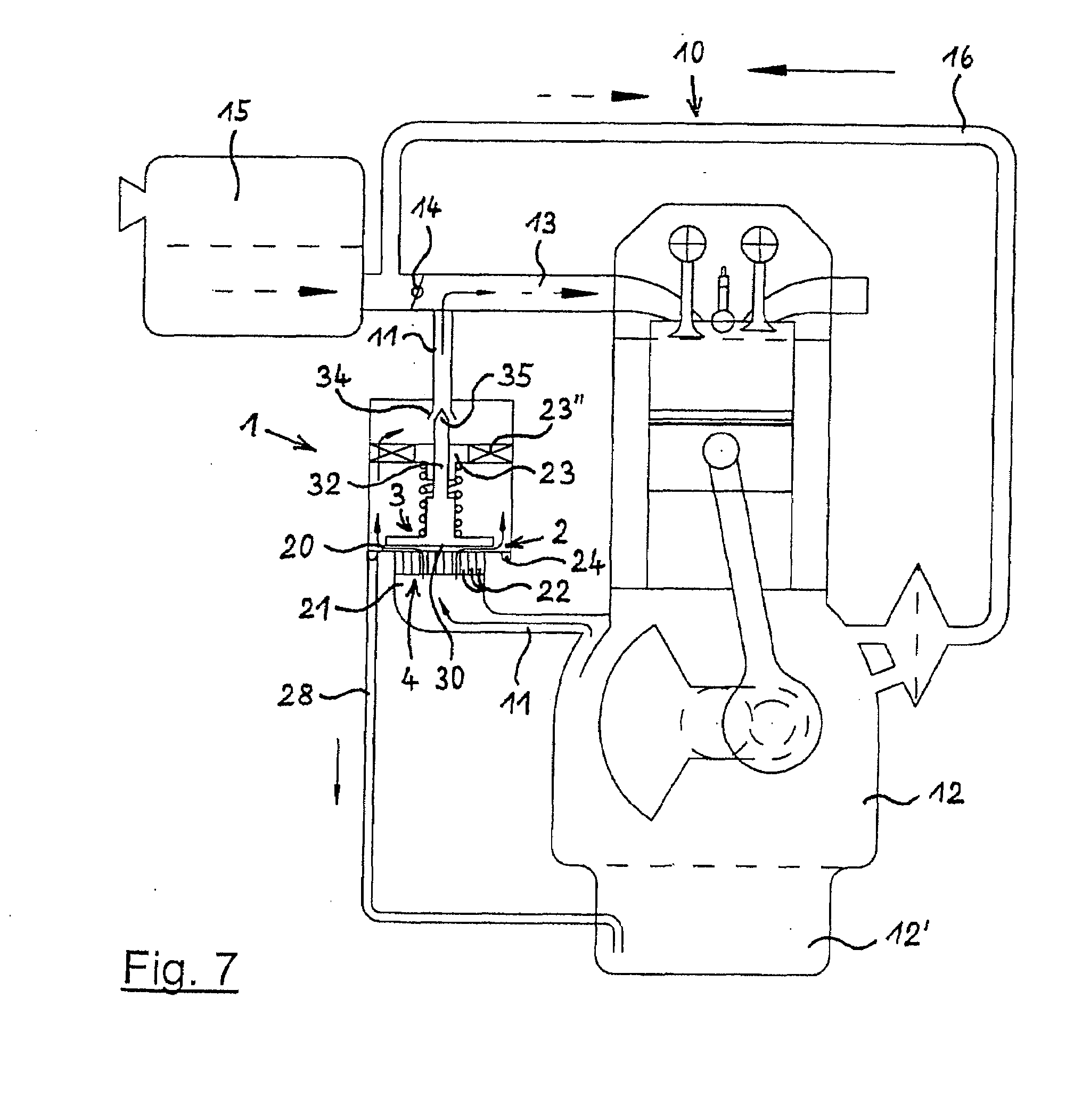 Device for eliminating oil particles from the crankcase ventilation gas in an internal combustion engine