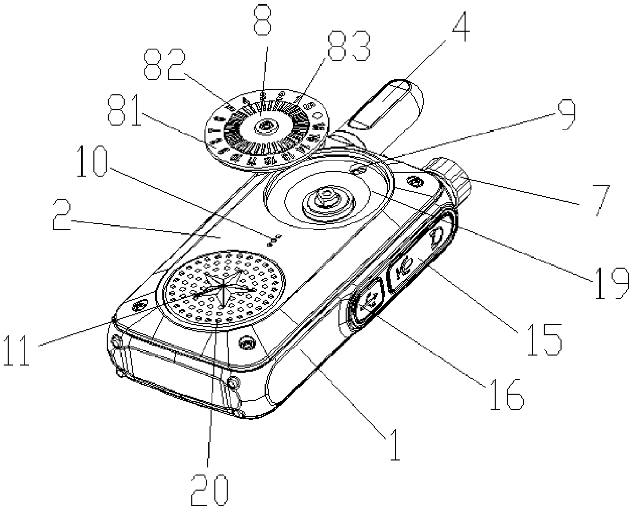 A front rotating disc type channel interphone