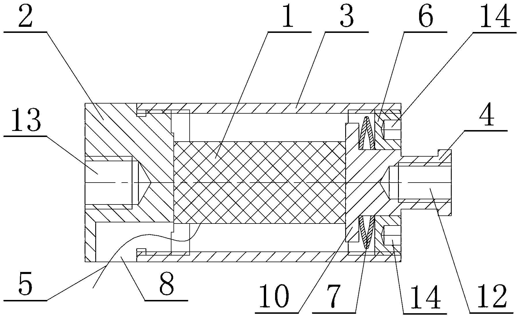 Device and manufacturing method for packing piezoelectric ceramic