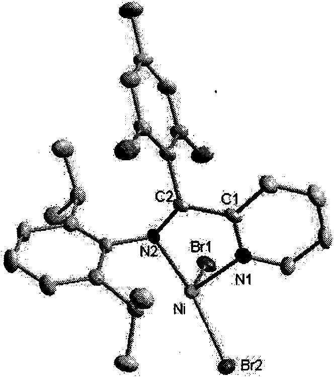 2-ammonia methyl-pyridine nickel composition, preparation method and application thereof