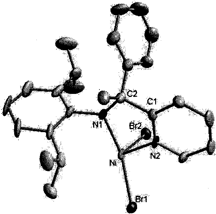 2-ammonia methyl-pyridine nickel composition, preparation method and application thereof