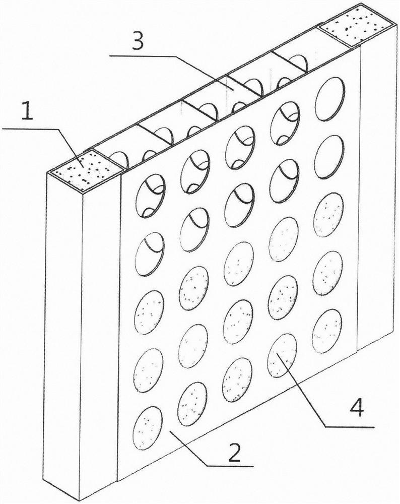 Honeycomb hollowed-out grating tubular double-steel-plate concrete composite shear wall and preparation method thereof