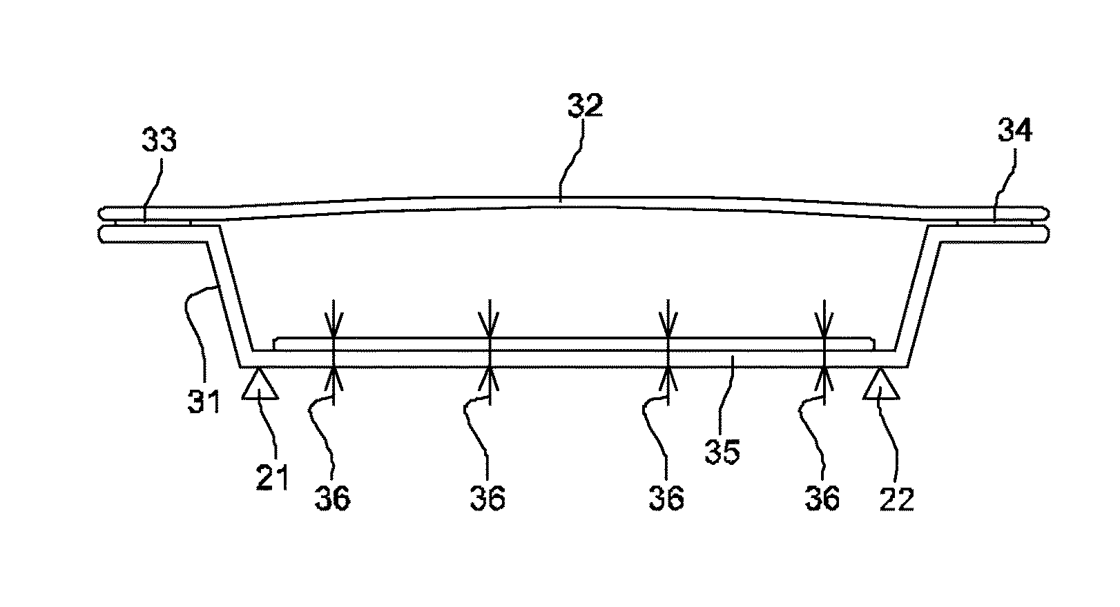 Motor vehicle component that withstands thermal deformation