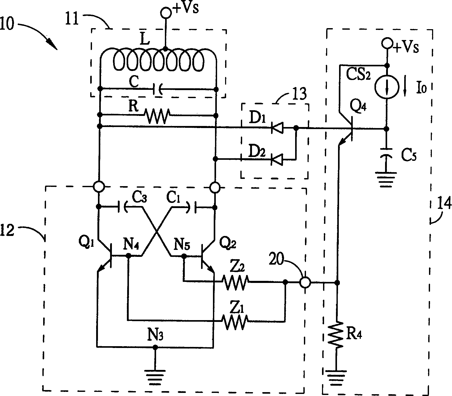 Voltage control oscillator with low phase noise