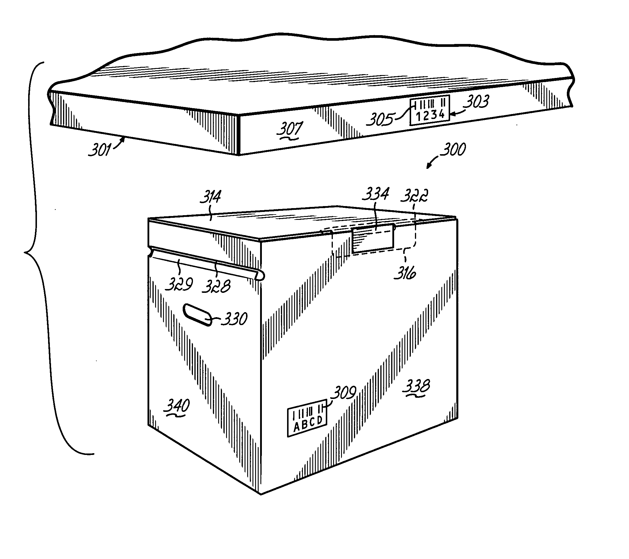 Item collection bin and disposal method