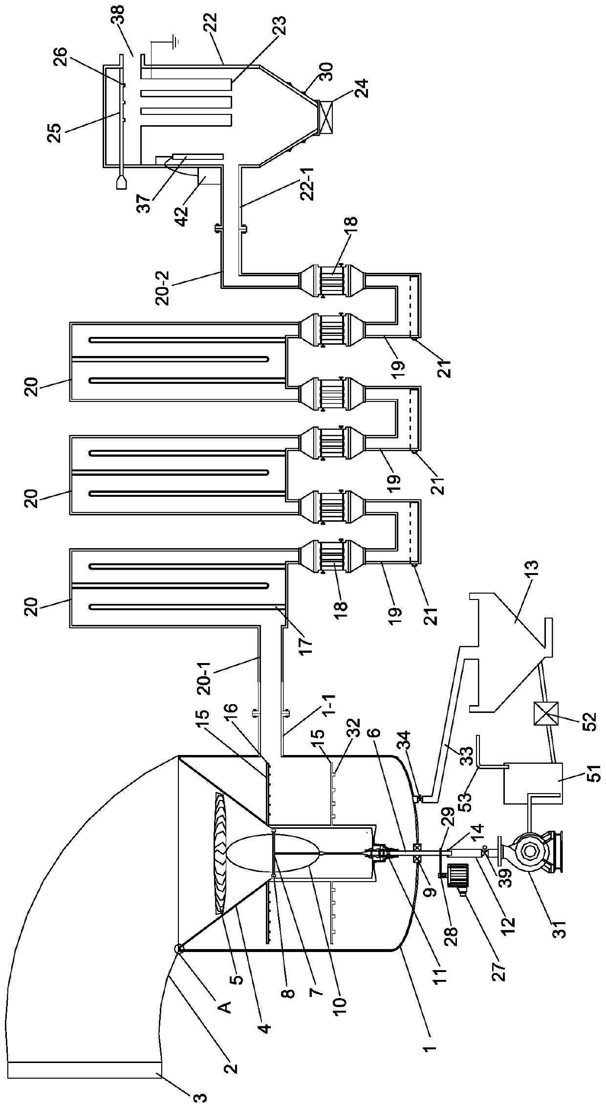 Multistage combined tunnel dust removal system and dust removal method thereof