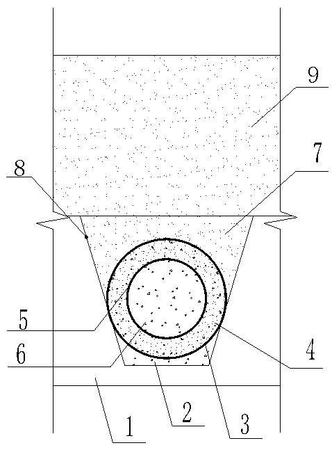Frost-damage-prevention permeable blind ditch and construction method thereof