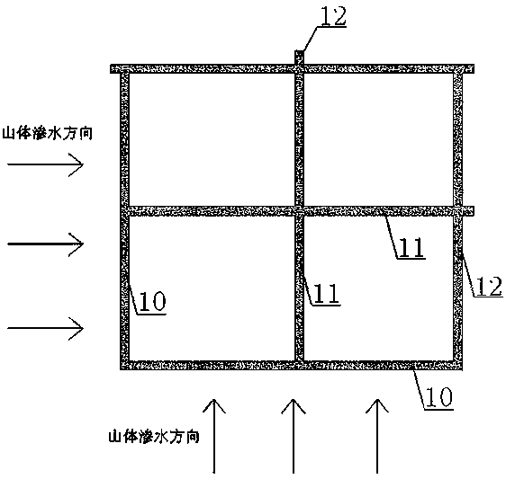 Frost-damage-prevention permeable blind ditch and construction method thereof