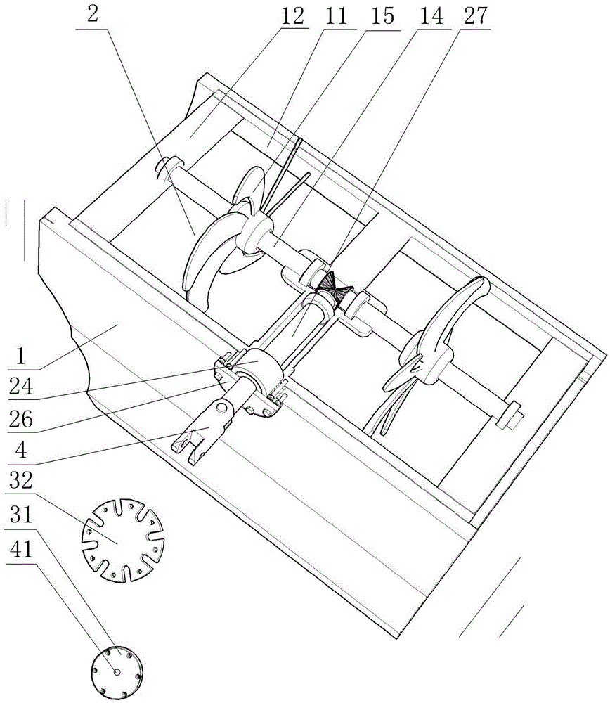 Transmission connection device of tubular reversing propellers