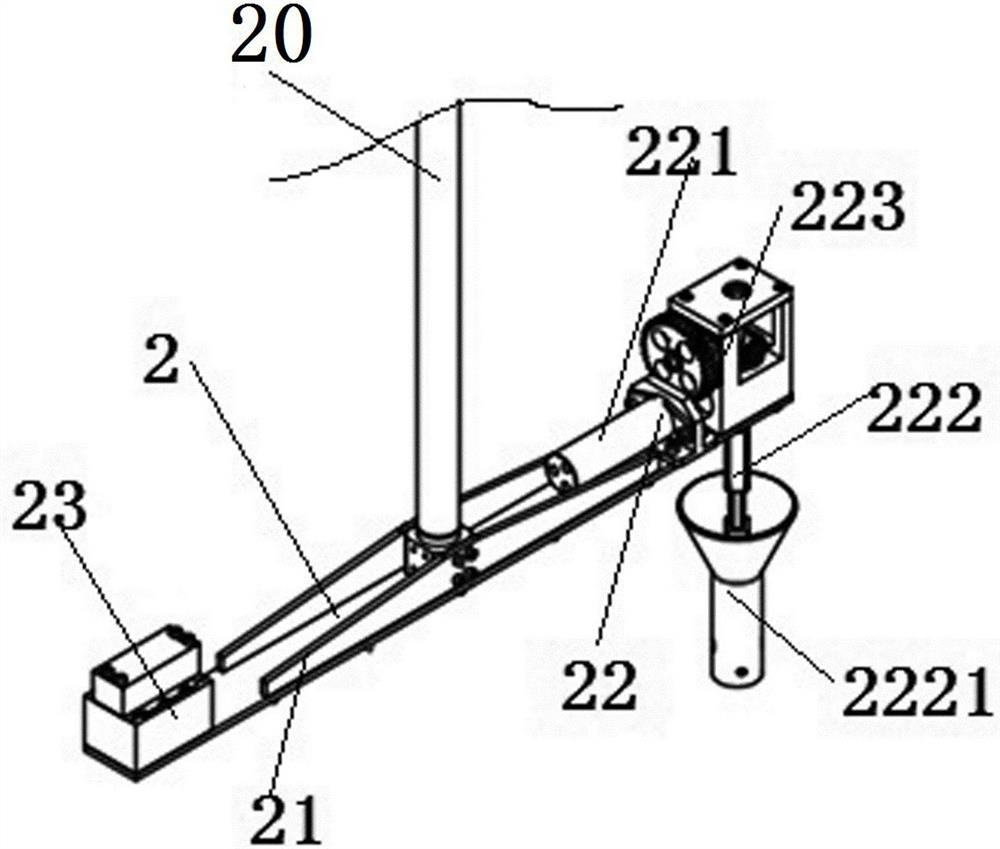 Long rod type automatic fastening device