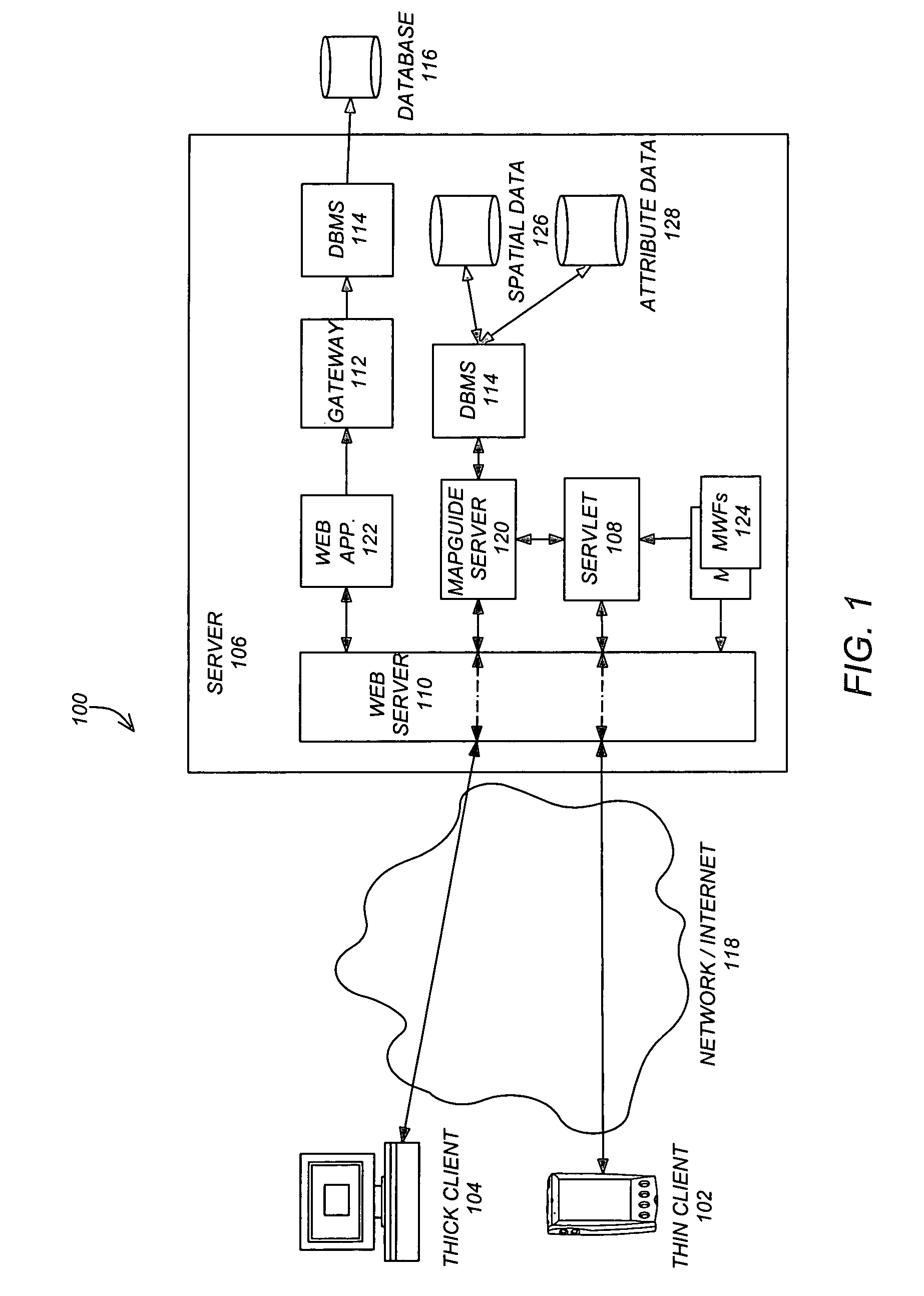 Method and apparatus for providing access to maps on a thin client