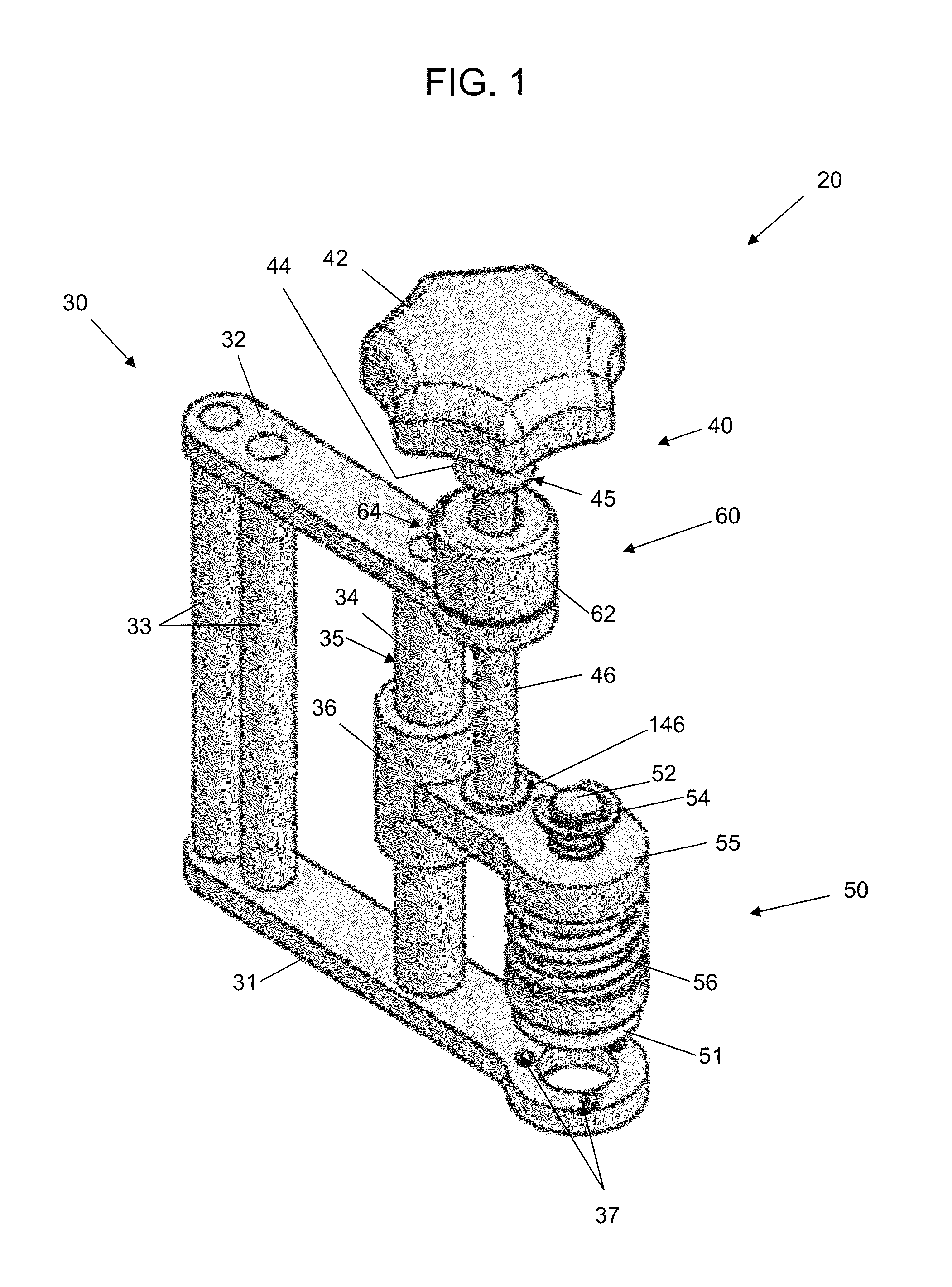 Device for facilitating artificial prosthesis installation with measured applied pressure and method therefor