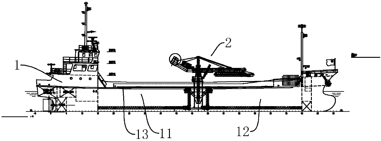 Static pressure self-unloading cement transport ship