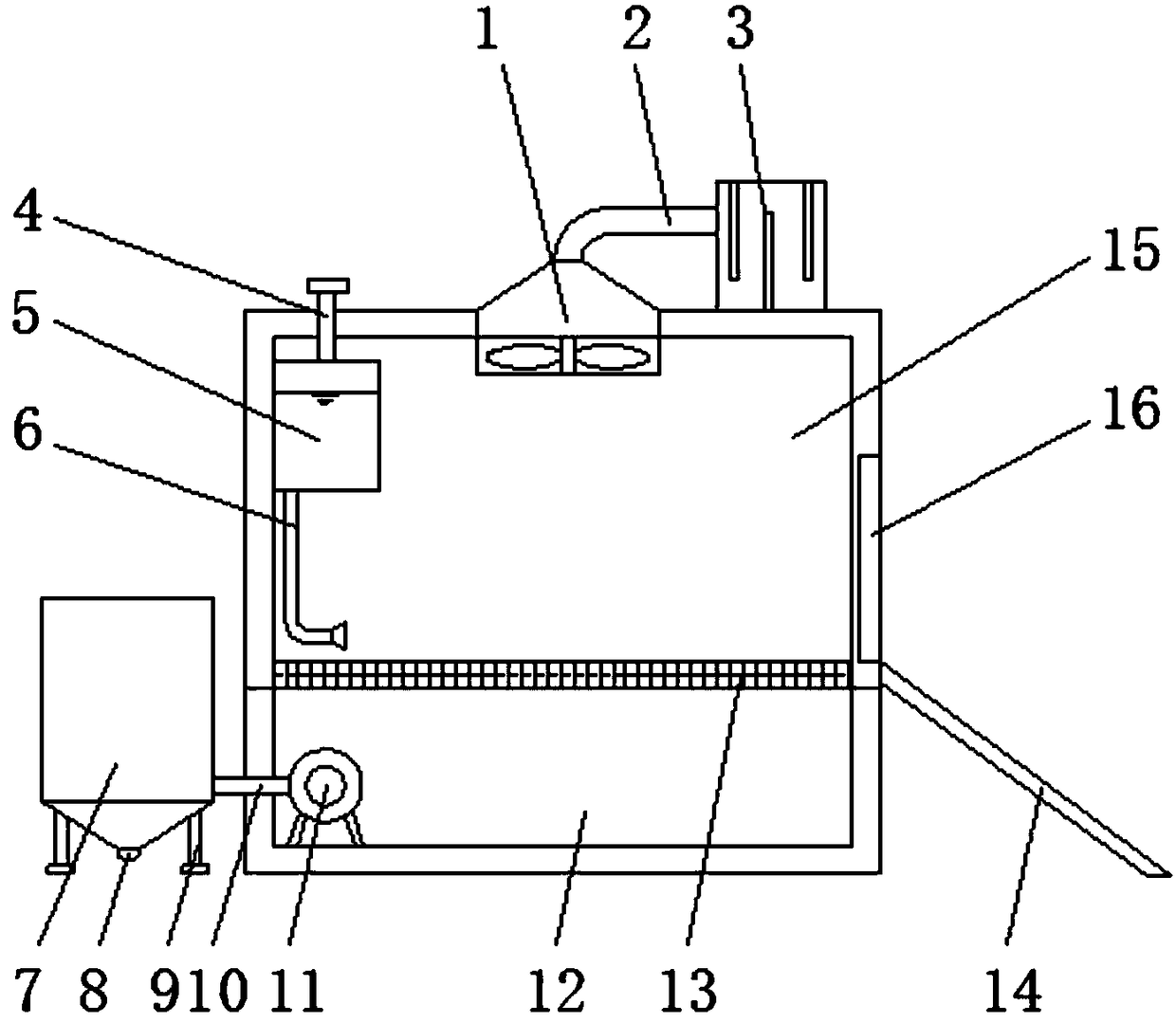 Excrement recycling device for animal husbandry