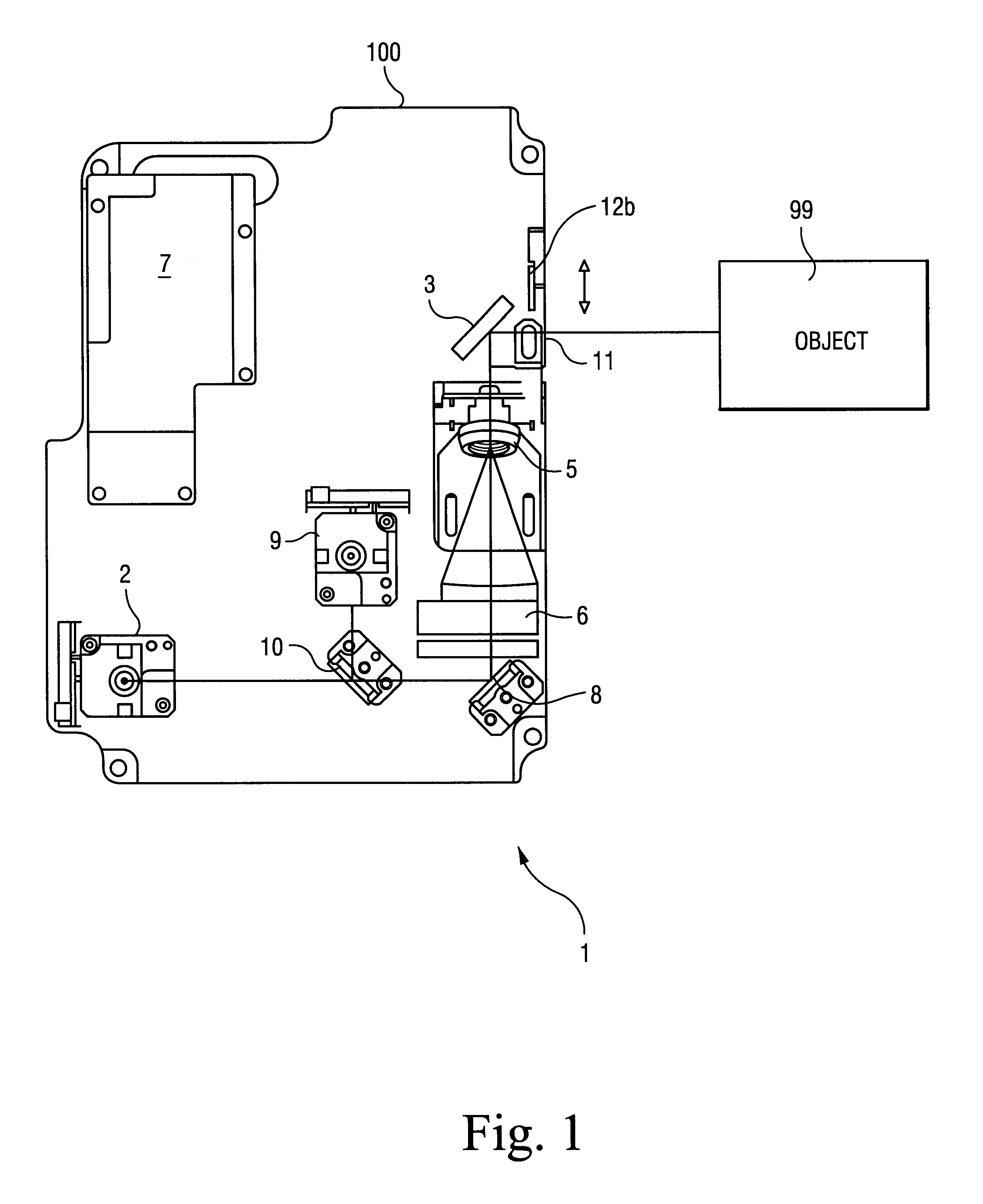 Method and a device for measuring the distance of an object