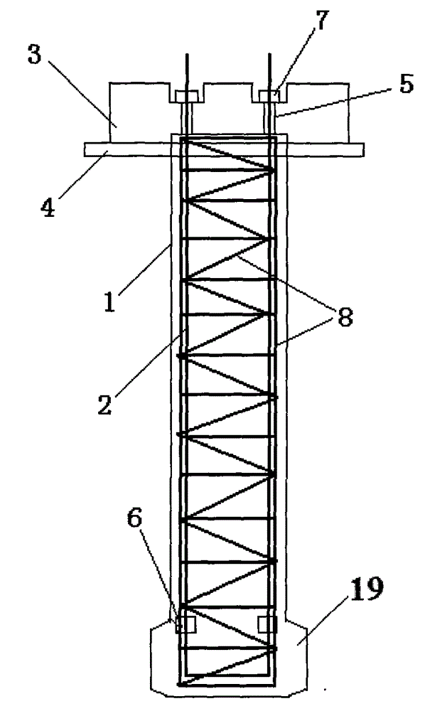 Construction method of building pile body in underground space and building structure of underground space