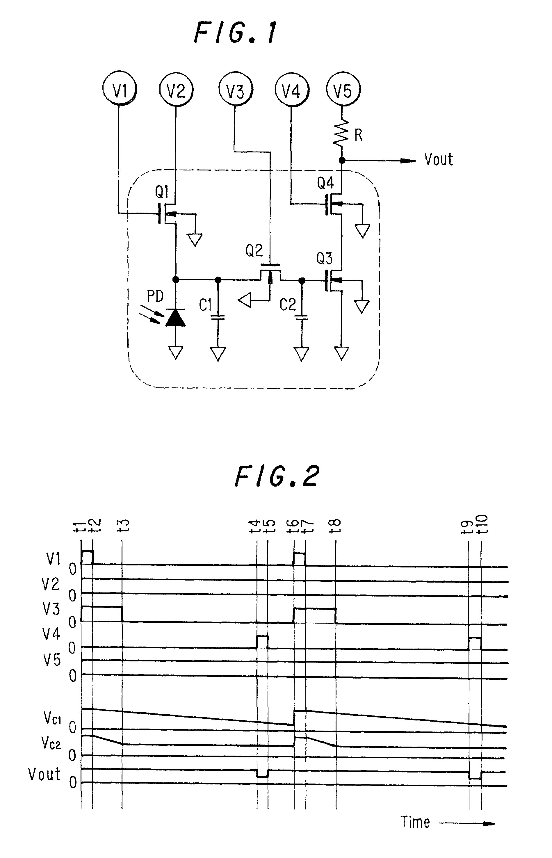 Photo-sensor circuit with shutter function and operating method