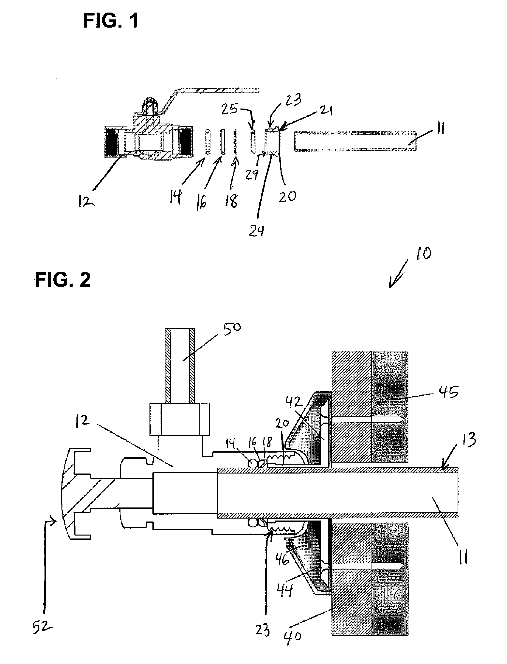 Push-fit valve with integrated mounting assembly