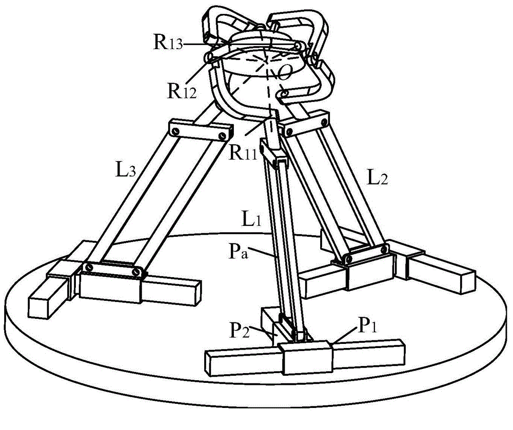 Six-freedom-degree parallel mechanism achieving complete decoupling of rotating and moving