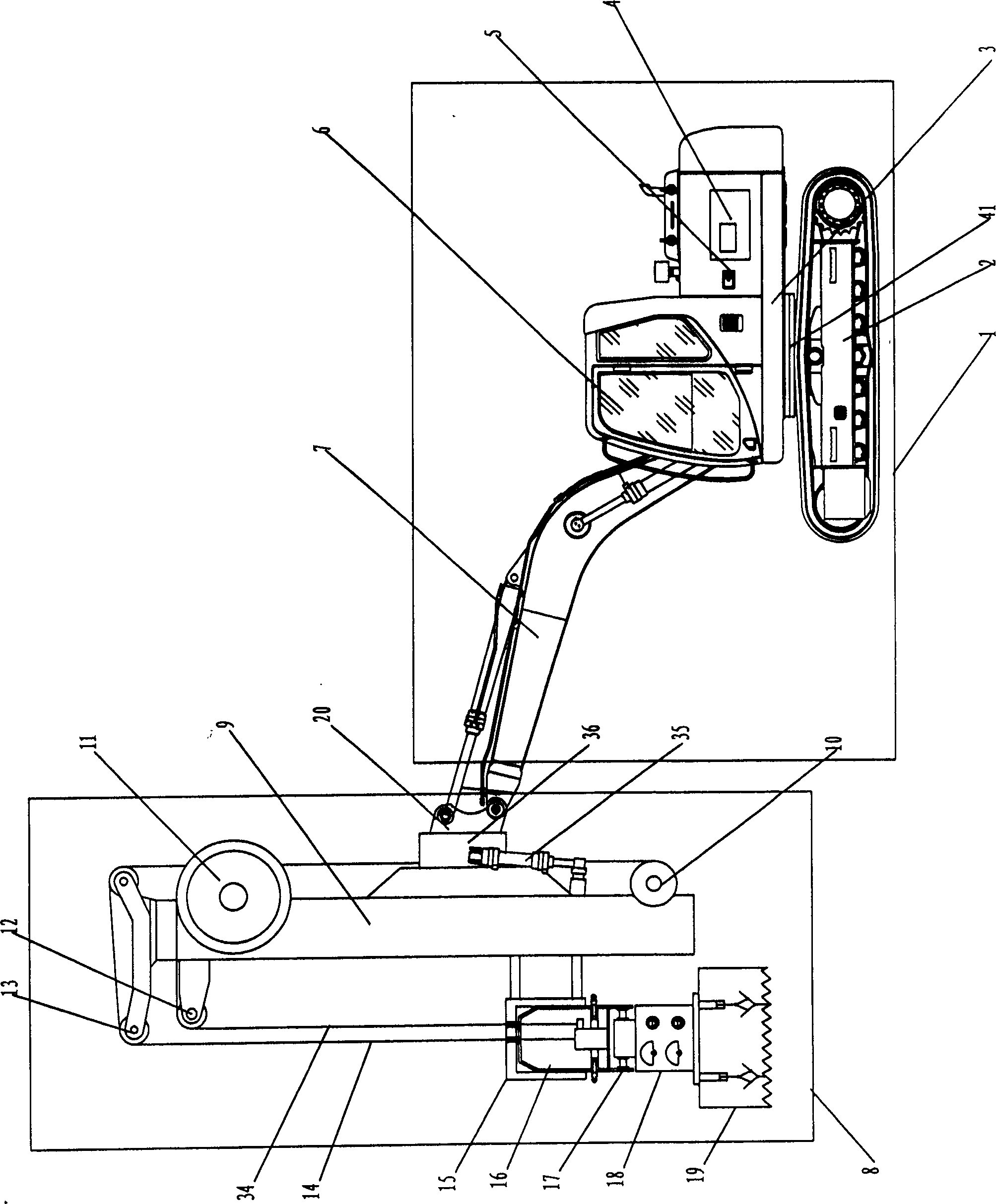 Vibrato-drilling type punching drilling rig