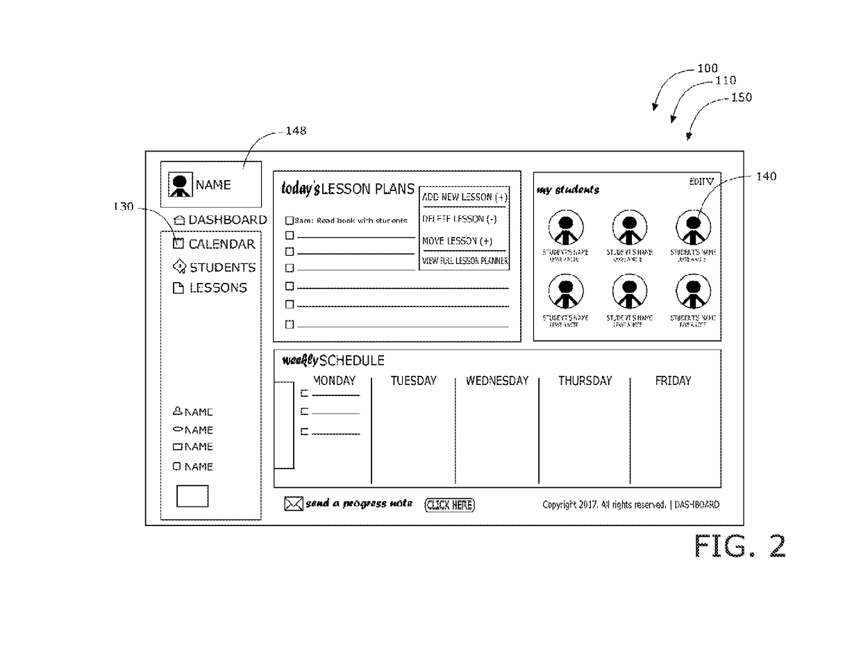 Electronic teaching aid software system and method of generating a customized curriculum