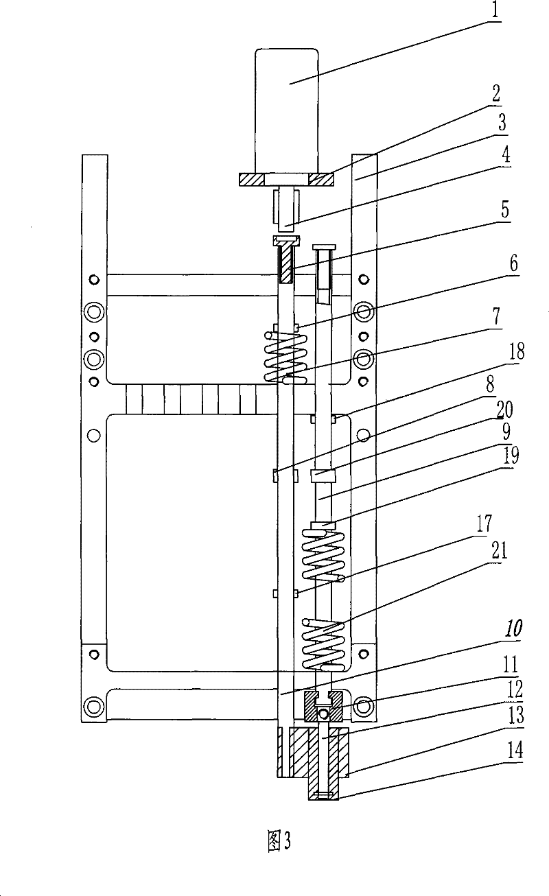 A lifting mechanism for a punching die in a sticky die set