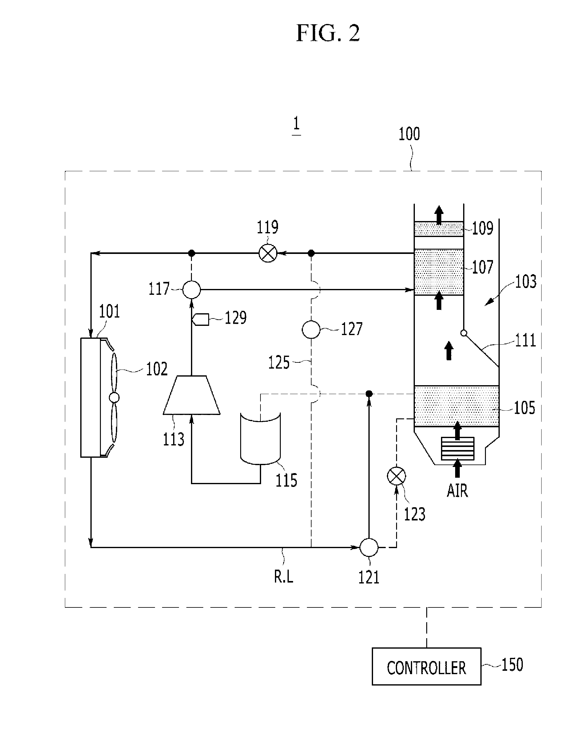 Heat pump system for vehicle and control method thereof