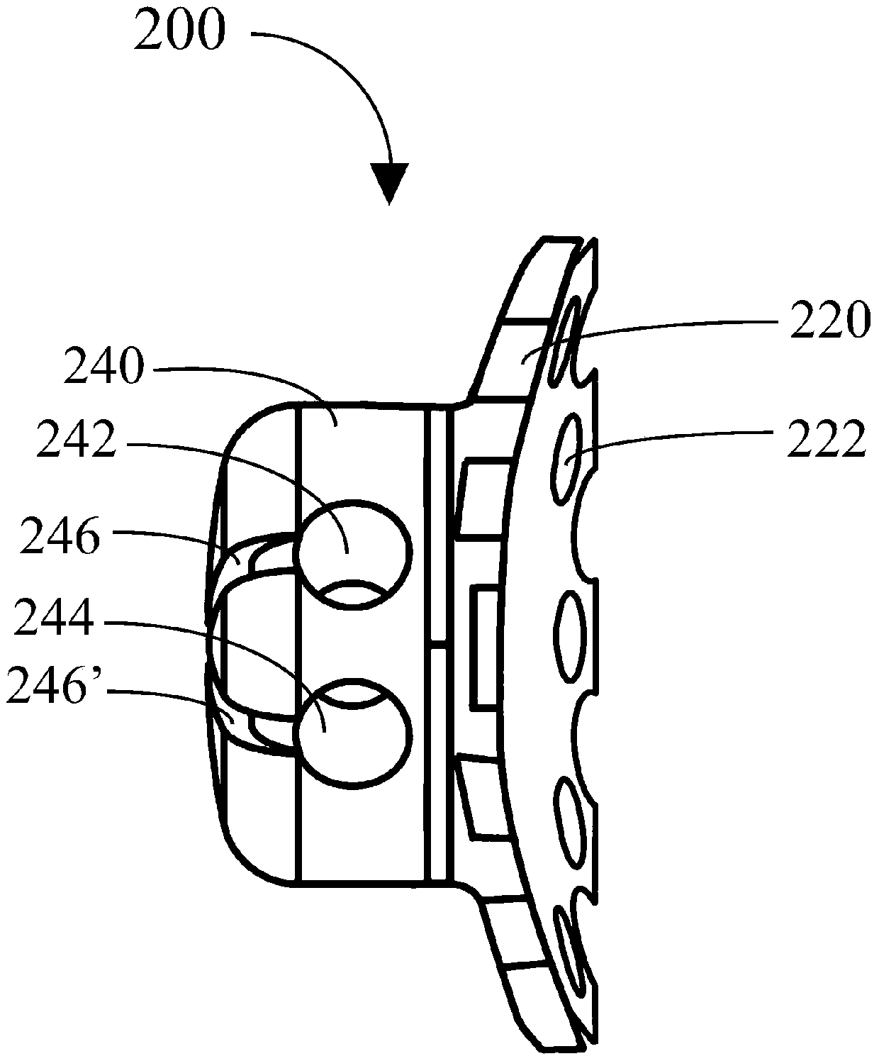 Horizontal ambush wisdom tooth traction bracket