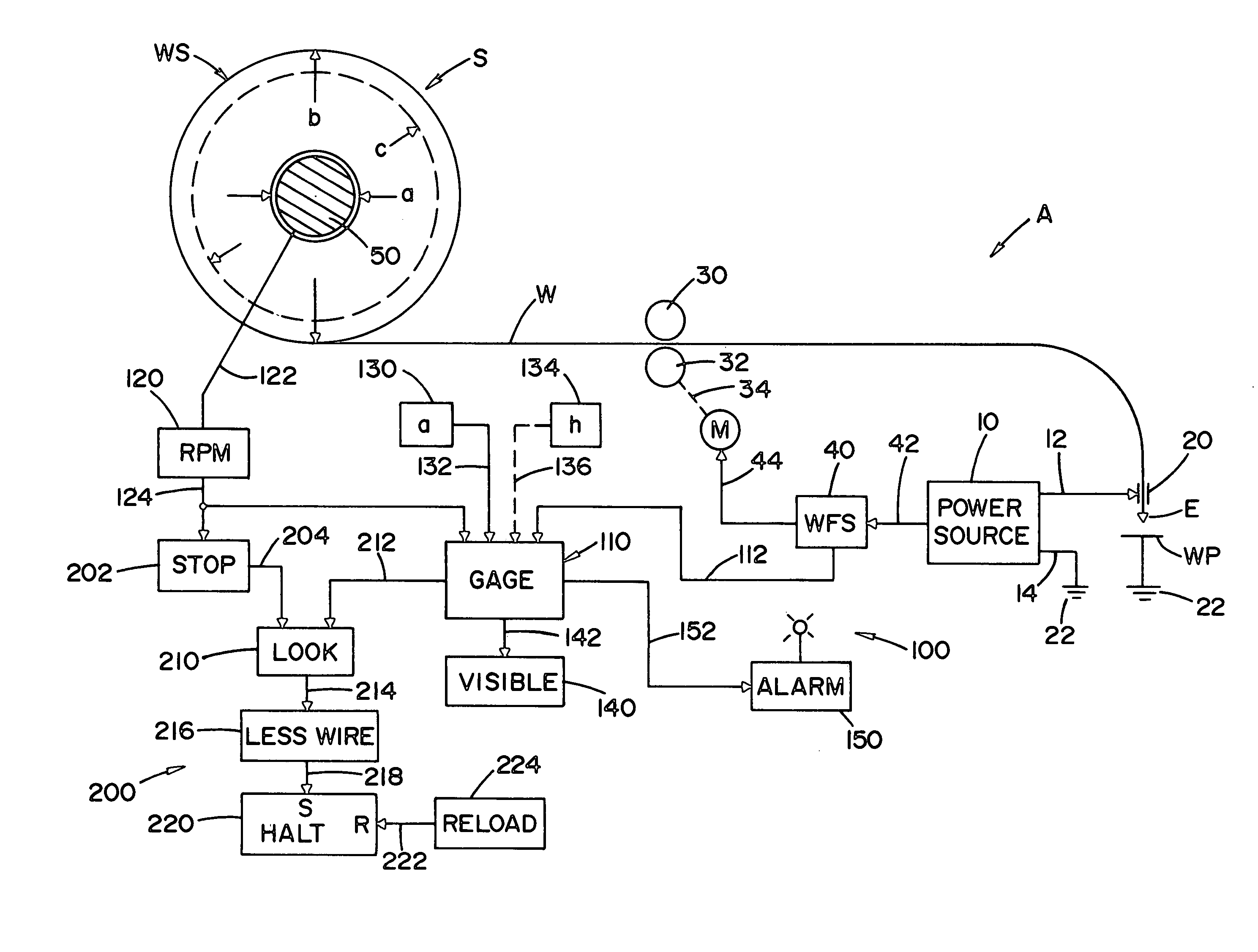 Monitoring device for welding wire supply