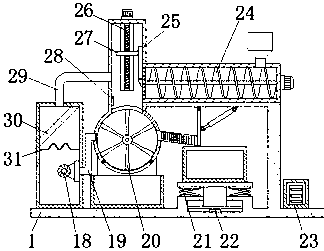 Feed granulation device with drying function for animal husbandry