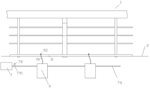 Municipal bridge guardrail cleaning device and using method thereof