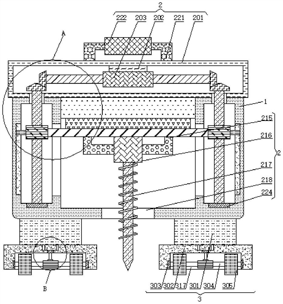 A geological survey and exploration device with adjustable drilling depth