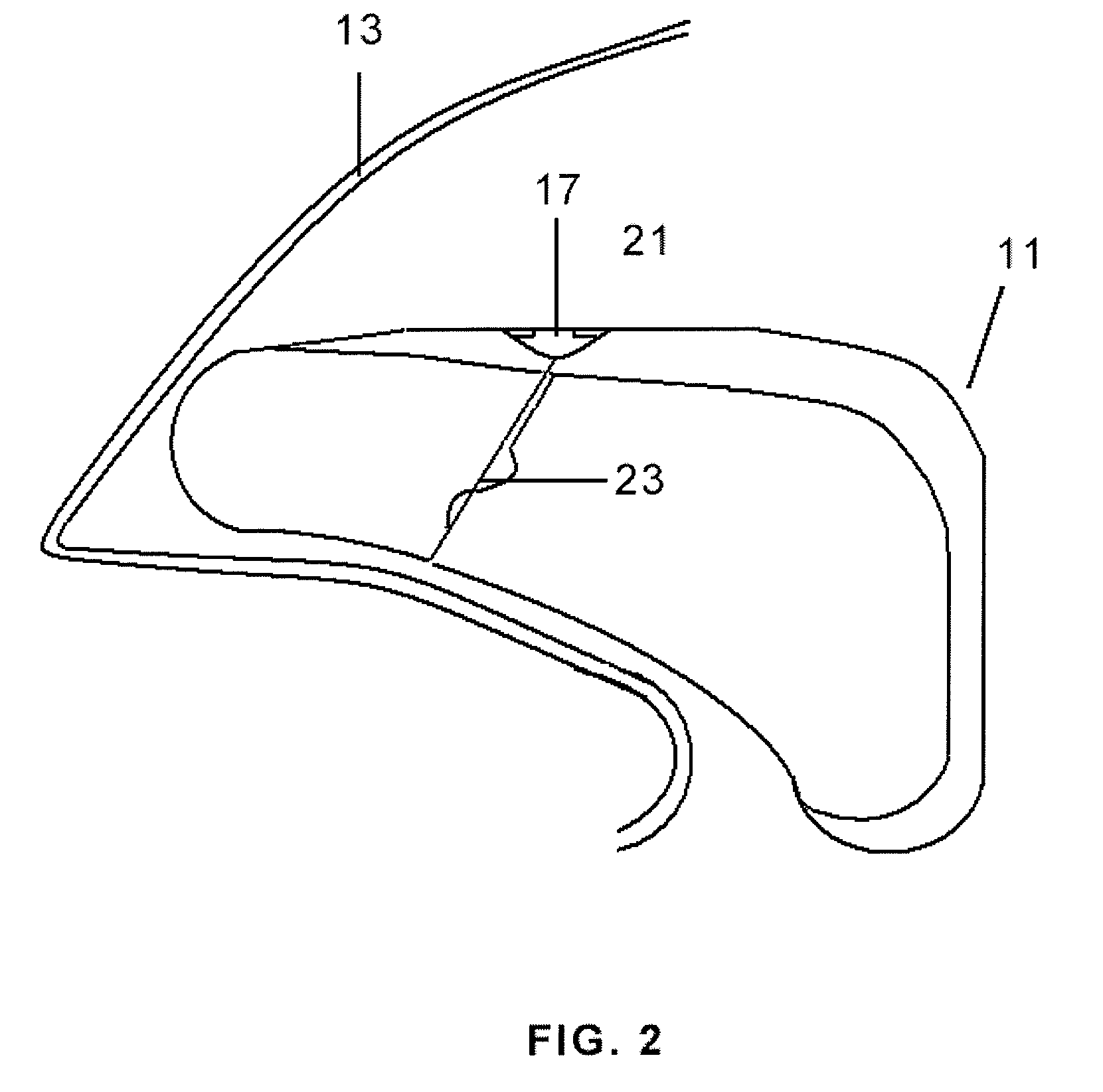 Front airbag with an adaptive venting device