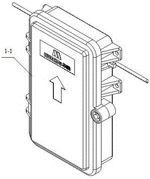 Outdoor distributed fiber outgoing box enabling cable to outgo along distribution line