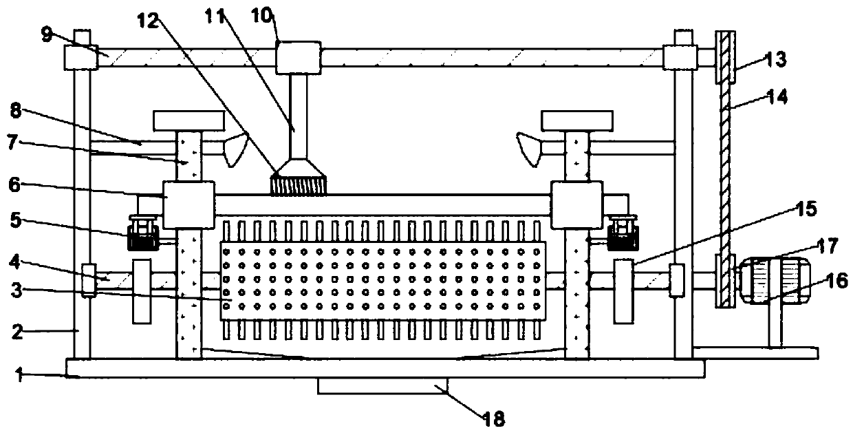 Double-face glass plate cleaning device for glass instrument