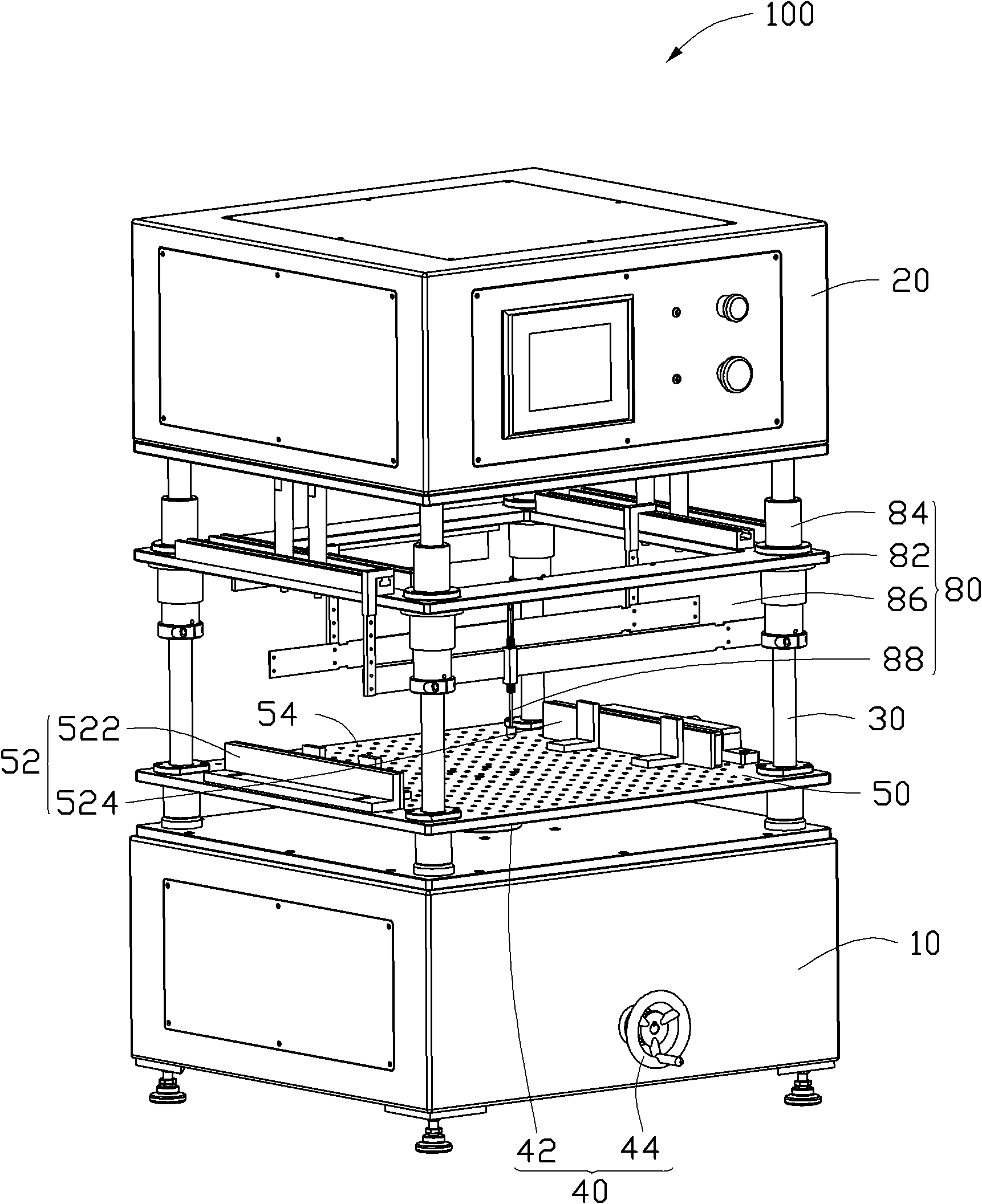 Button durability testing machine