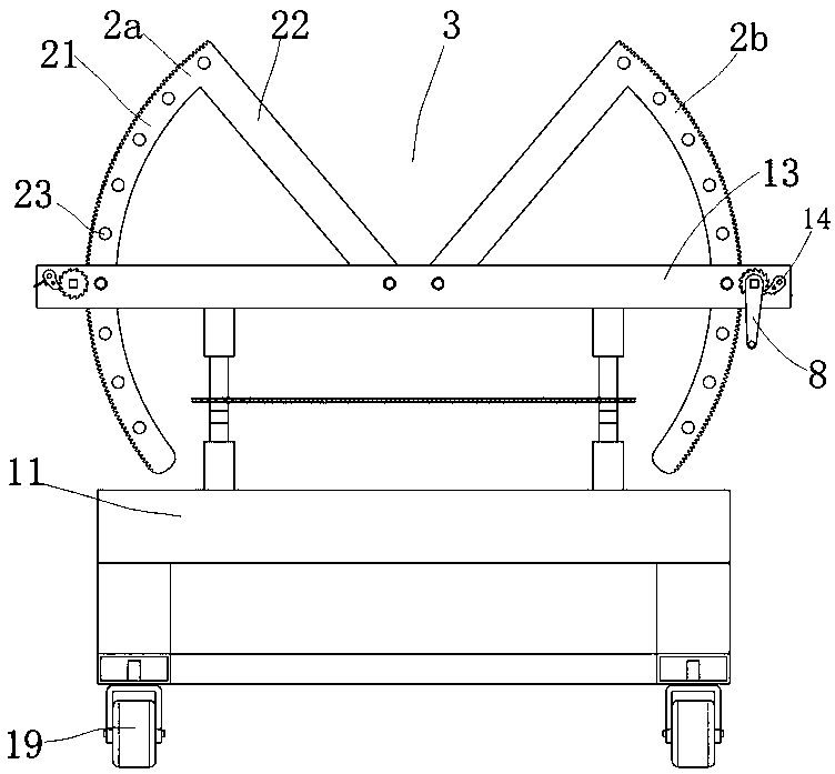 A cylinder support tooling