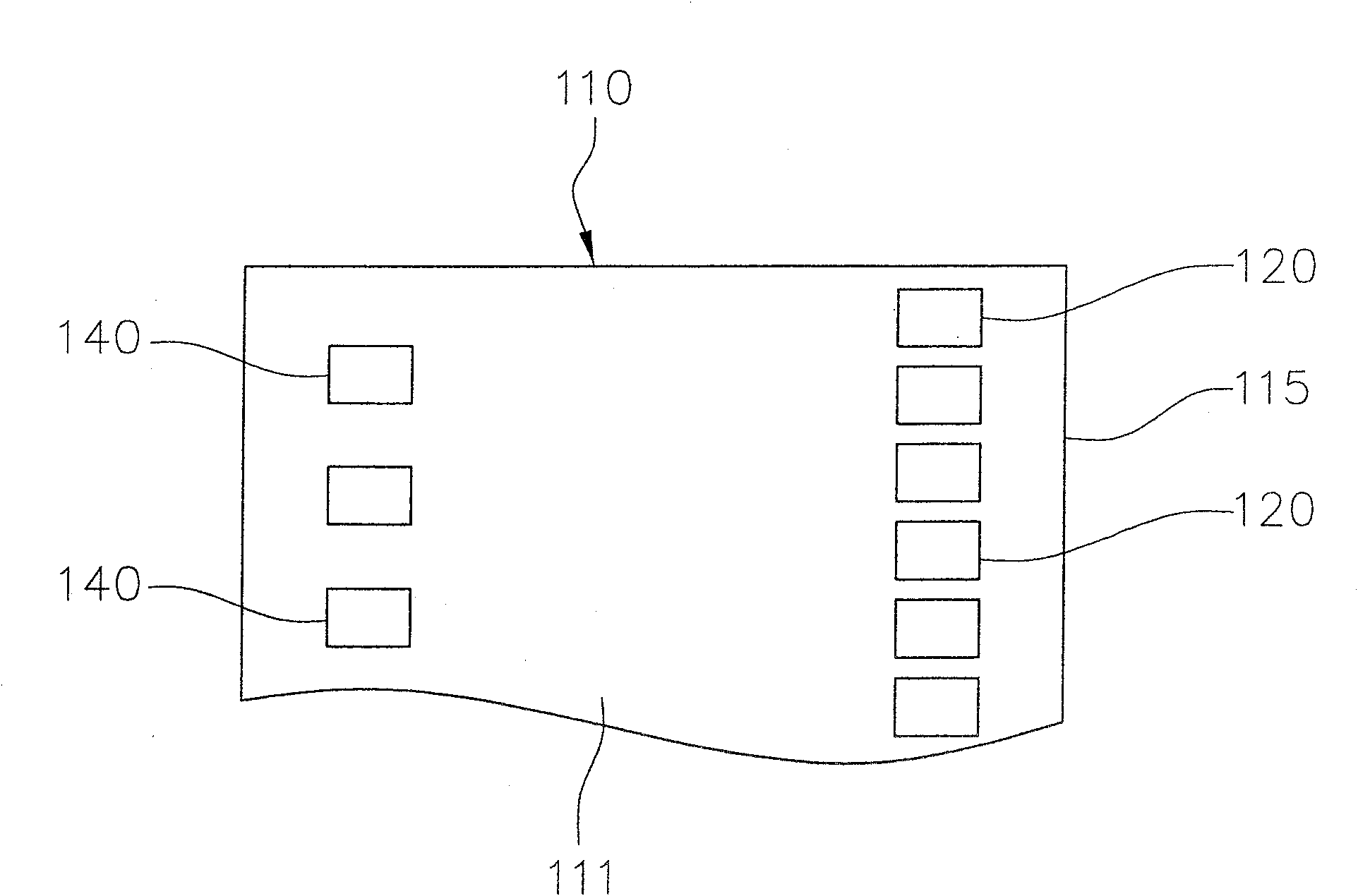 Wafer structure of projection definization