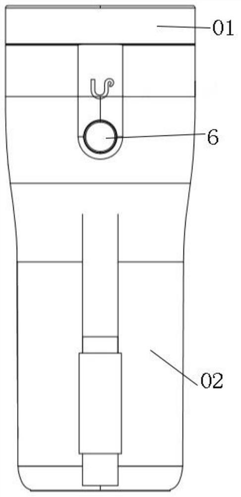 Transmission lock body structure and intelligent water cup