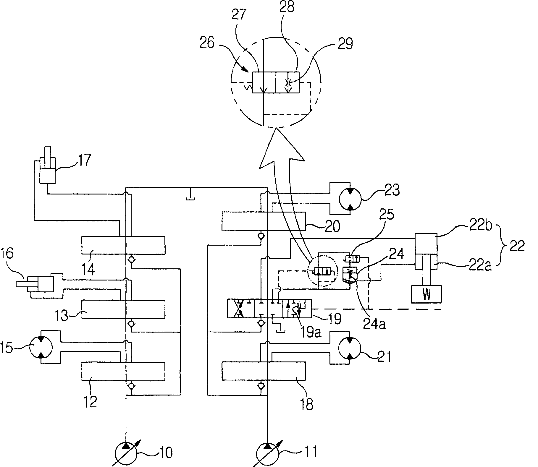 Pressure compensating flow control hydraulic circuit having holding valve